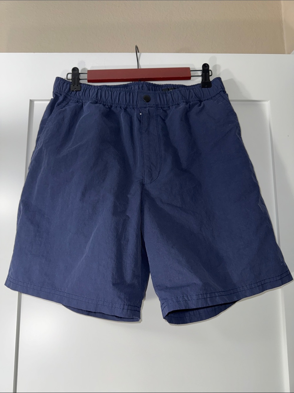 rag & bone Men’s Navy Elastic Drawstring Hybrid Shorts Sz Medium cotton blend